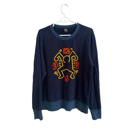 Keith Haring x Uniqlo SPRZ NY Graphic Sweatshirt – Navy Blue – Size M - Picture 2 of 6